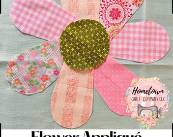 Flower Appliqué Block Template