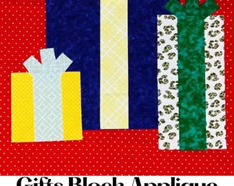 Gifts Appliqué Quilt Block Pattern