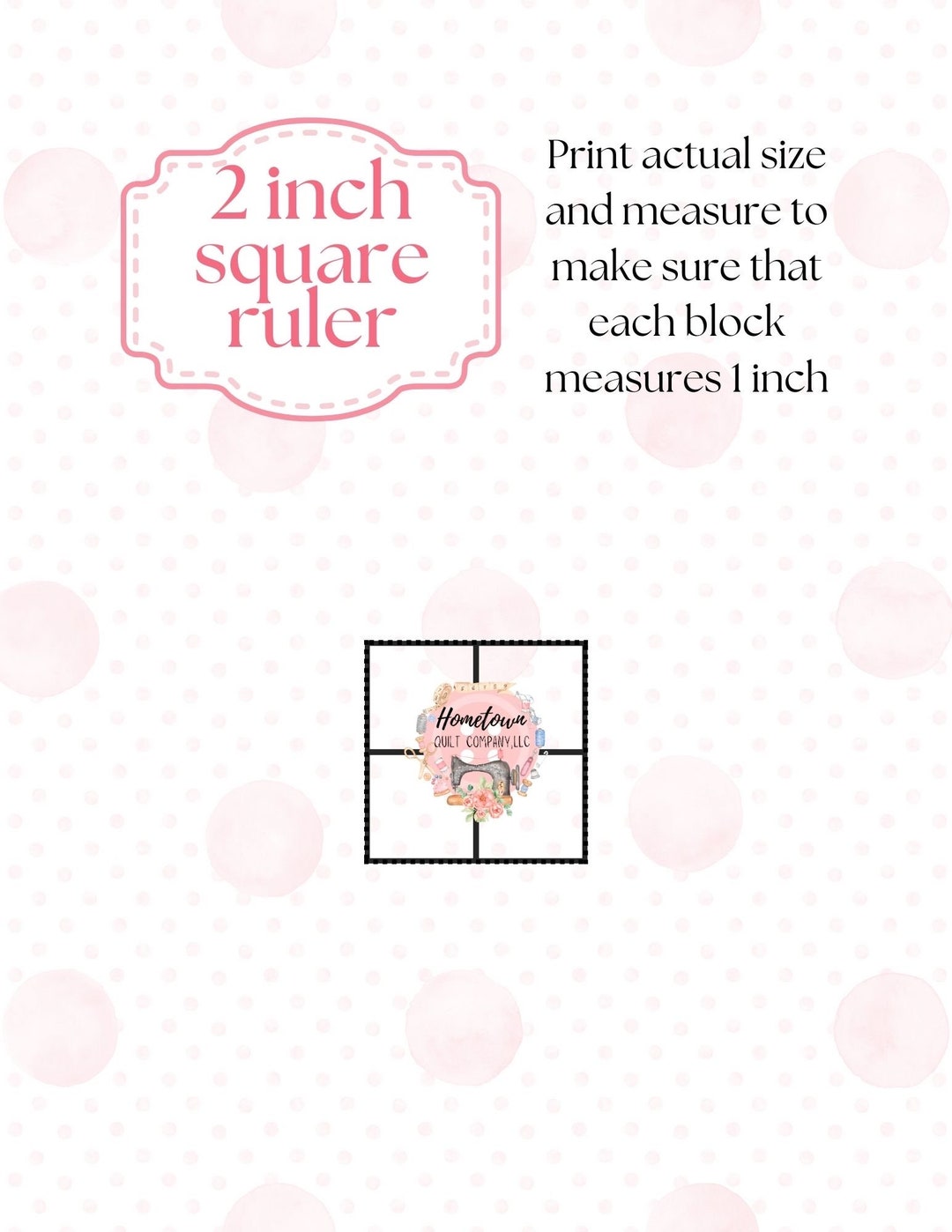2 Inch Printable Square Ruler - Etsy