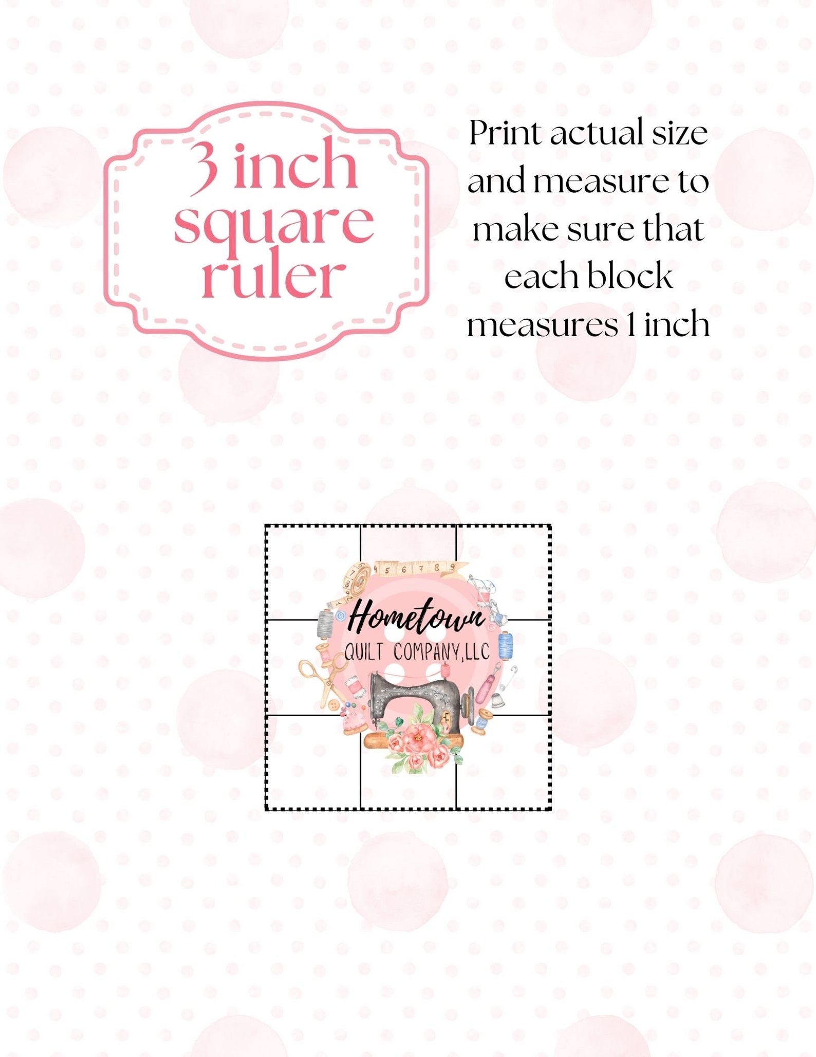 3 Inch Ruler Pdf 3 Inch Printable Square Ruler - Etsy