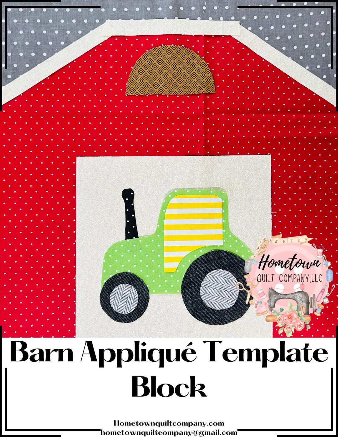 Barn Appliqué Block Template - Etsy