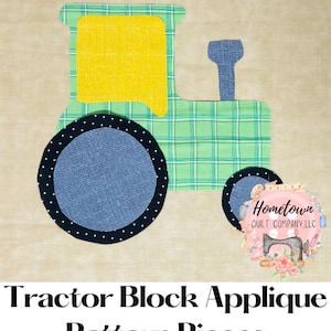Quiltblokpatroon tractorapplicatie