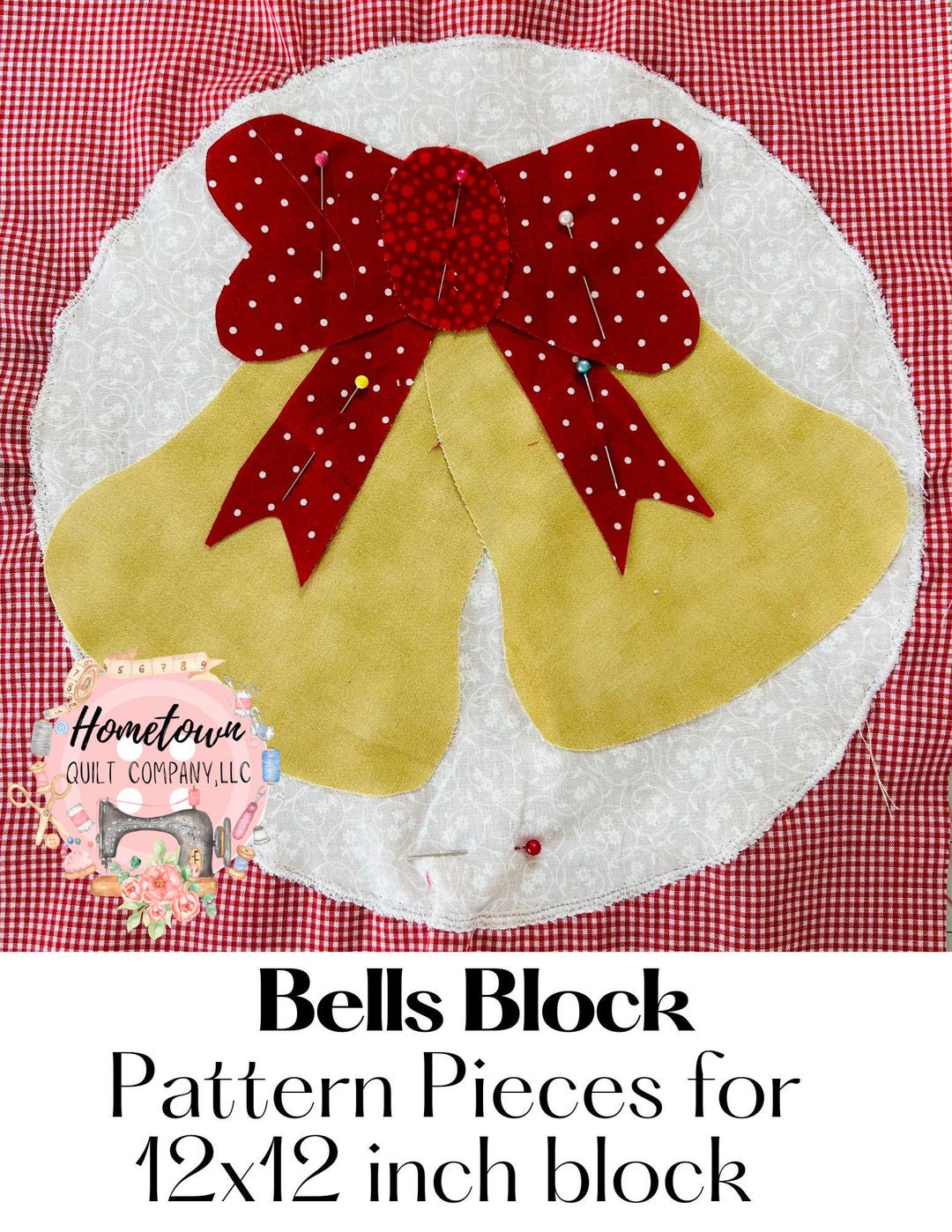 Bell Two Appliqué Quilt Block Pattern - Etsy