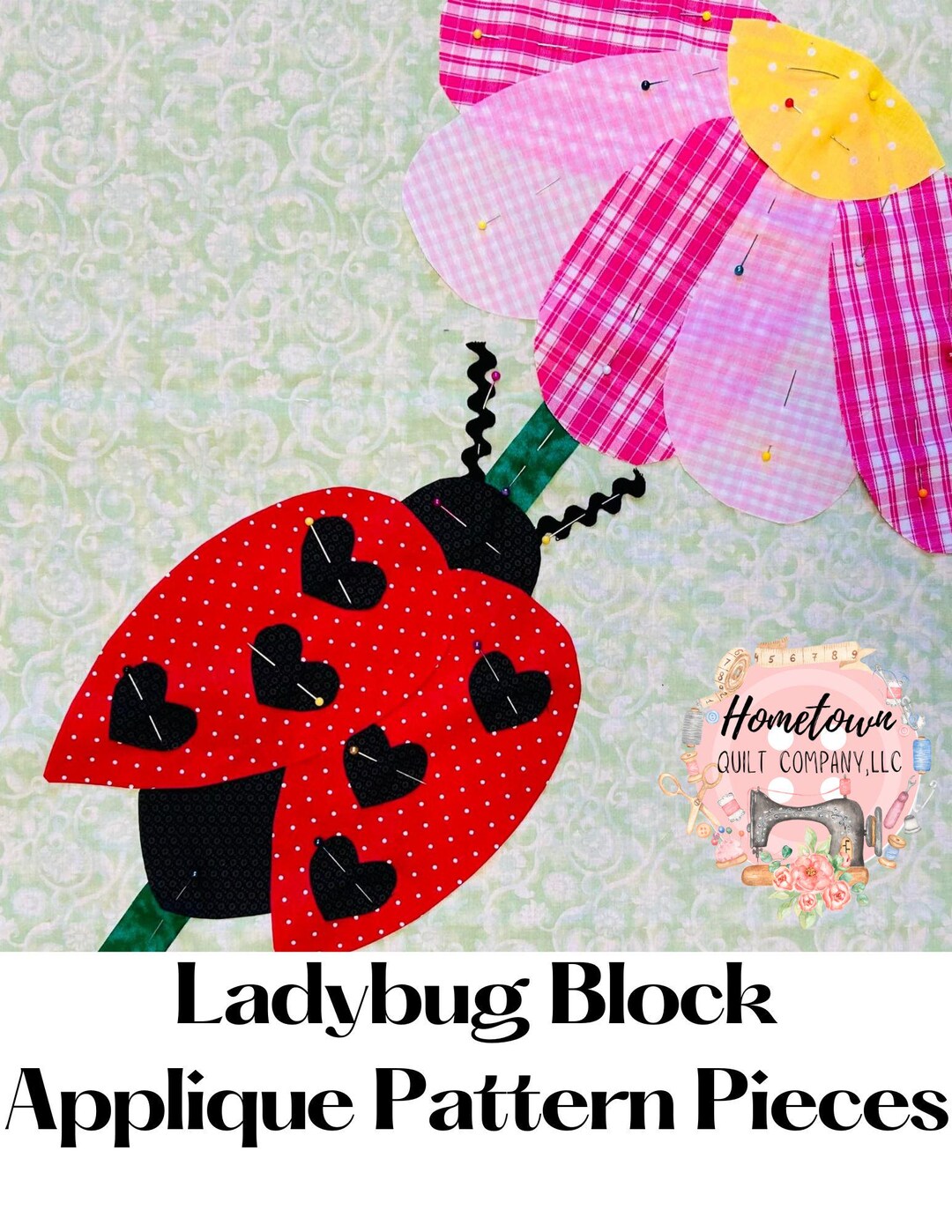 Ladybug Appliqué Quilt Block Pattern - Etsy