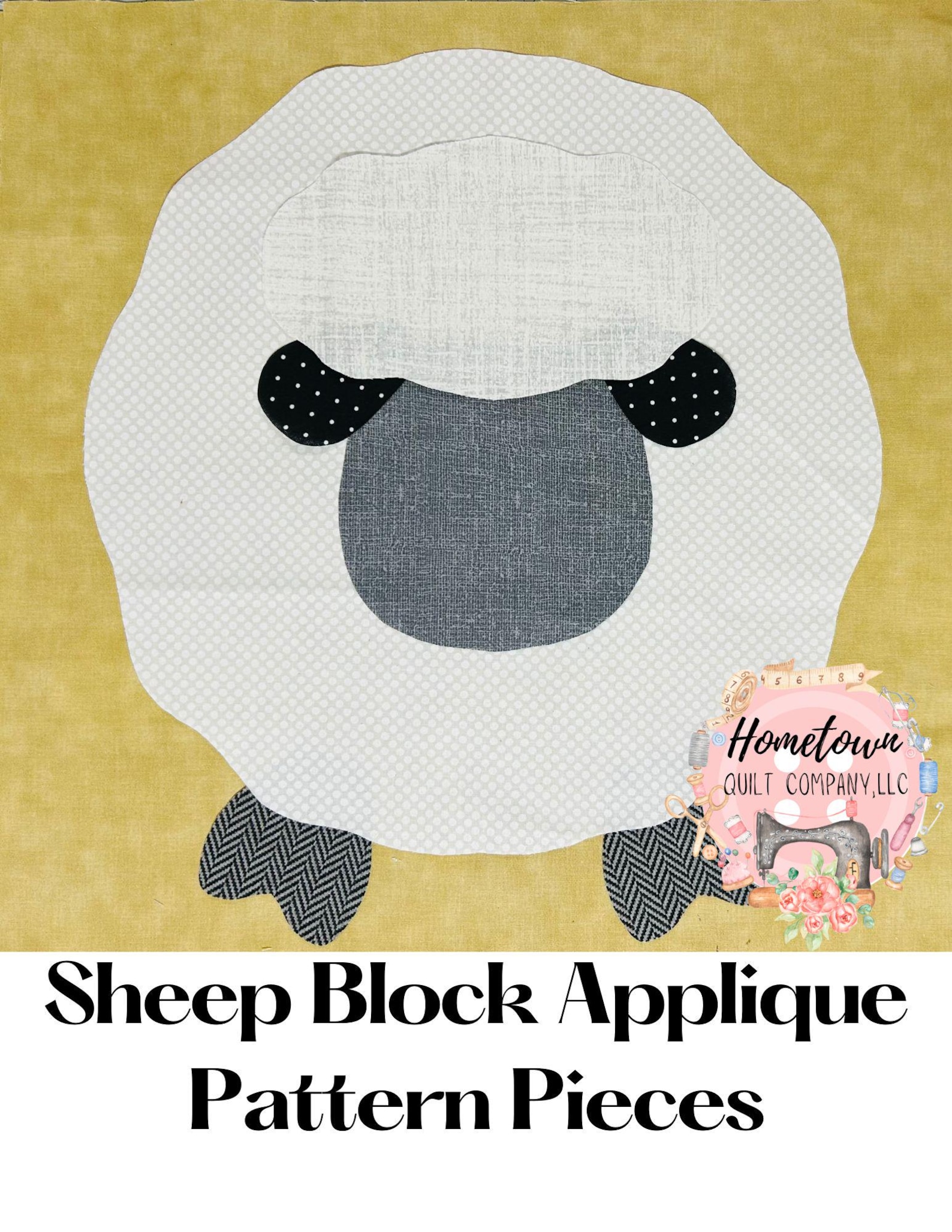 Sheep Appliqué Quilt Block Pattern - Etsy
