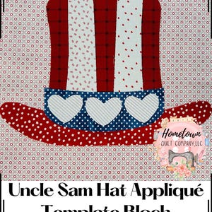 Sjabloon Uncle Sam-hoed applicatieblok