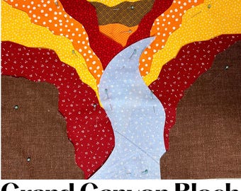 Grand Canyon Appliqué Quilt Block Pattern