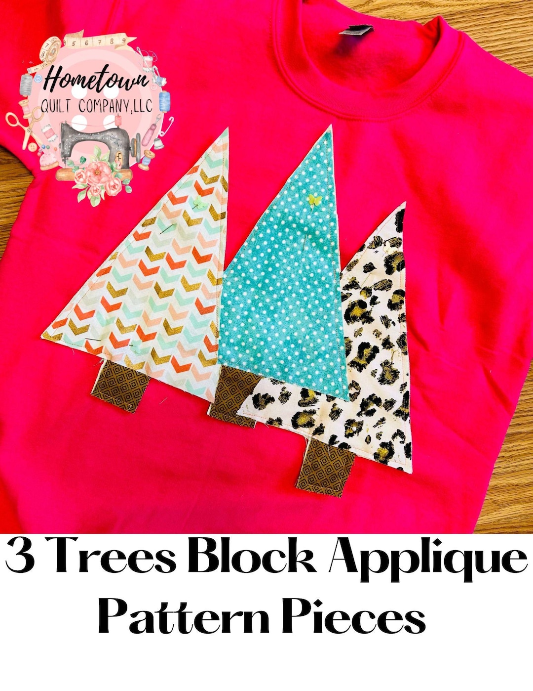 3 Trees Appliqué Quilt Block Pattern - Etsy