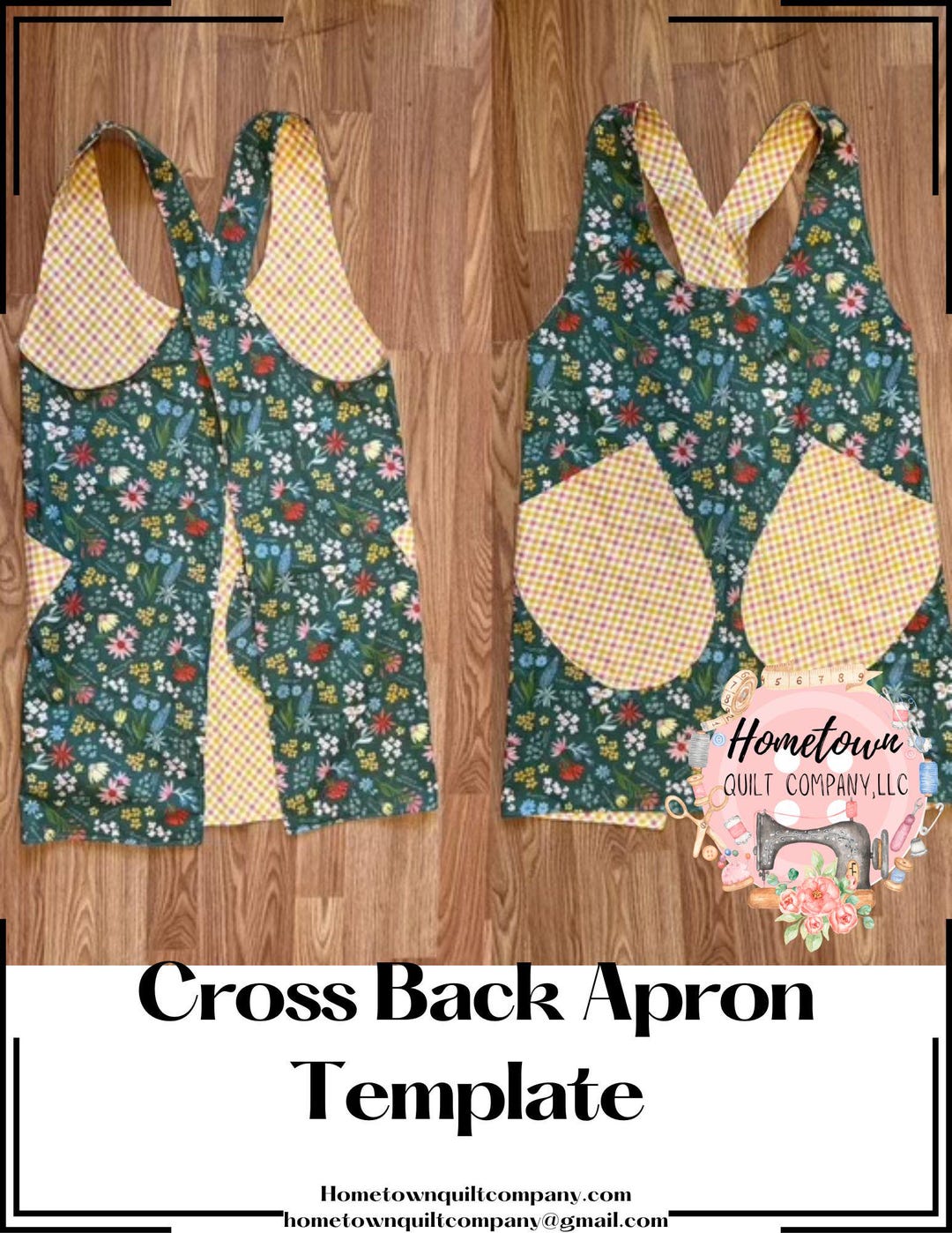 Cross Back Apron Template - Etsy