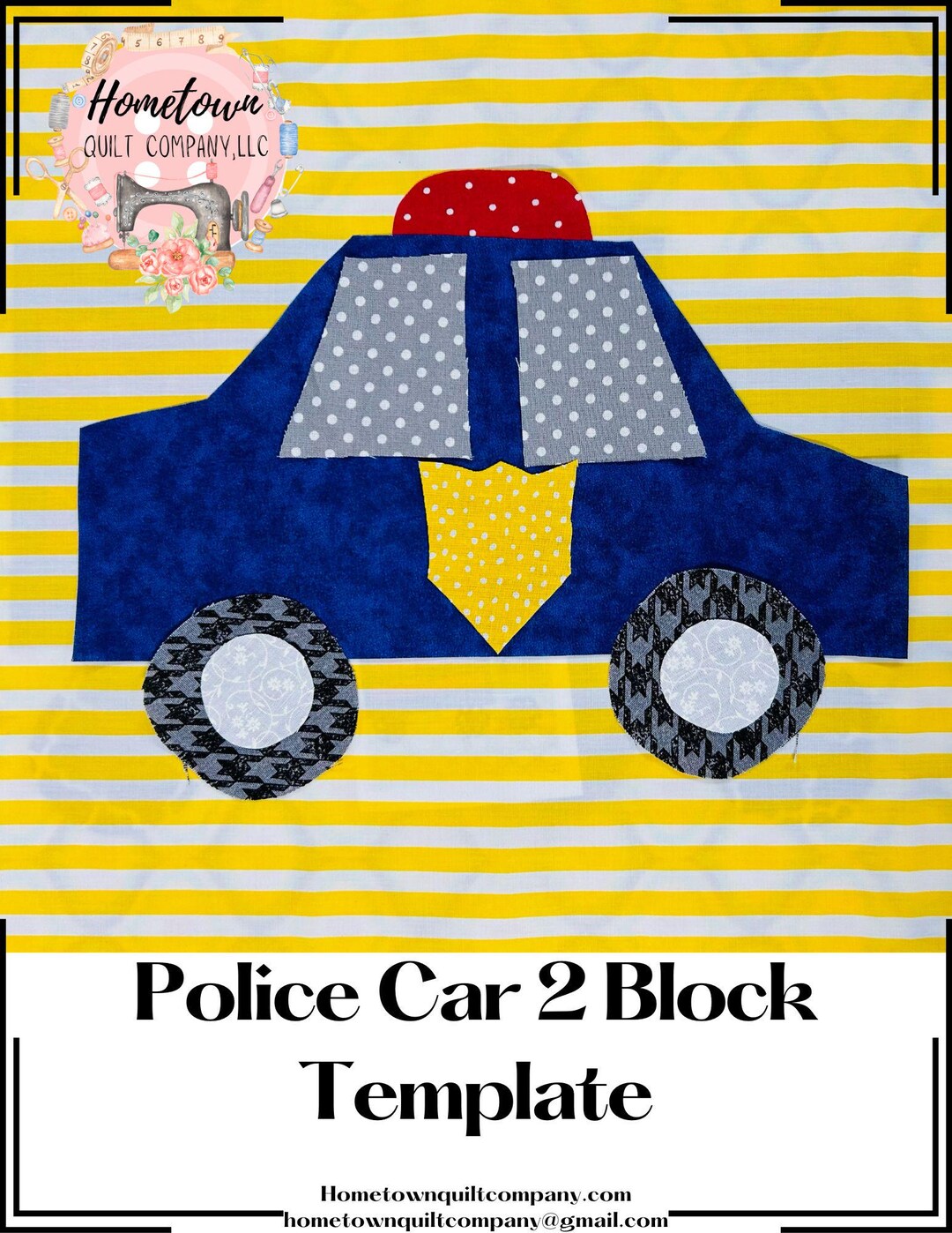 Police Car 2 Block Template Etsy
