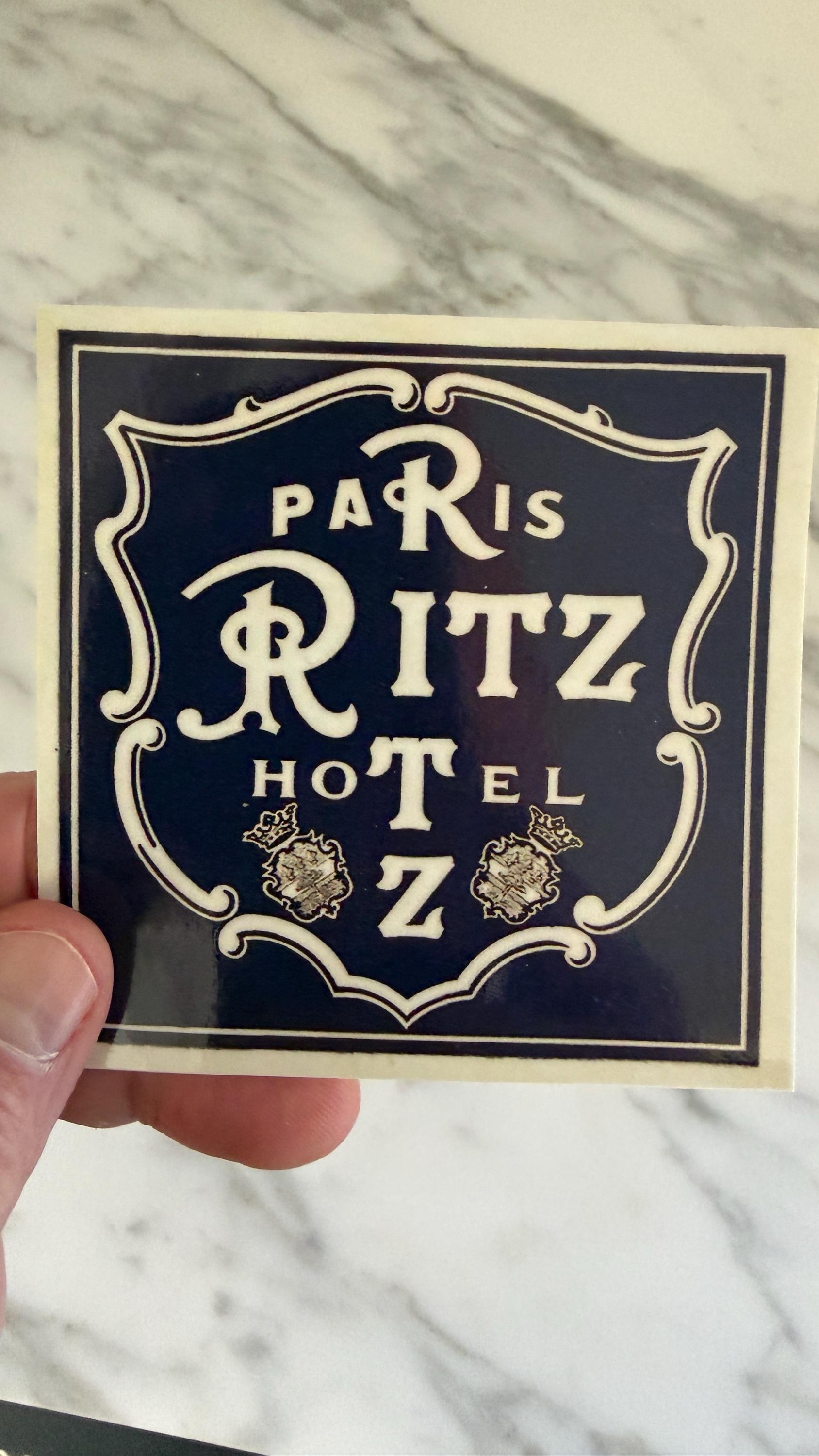 Retro Paris Ritz Hotel Logo Vinyl Sticker 3” - Etsy