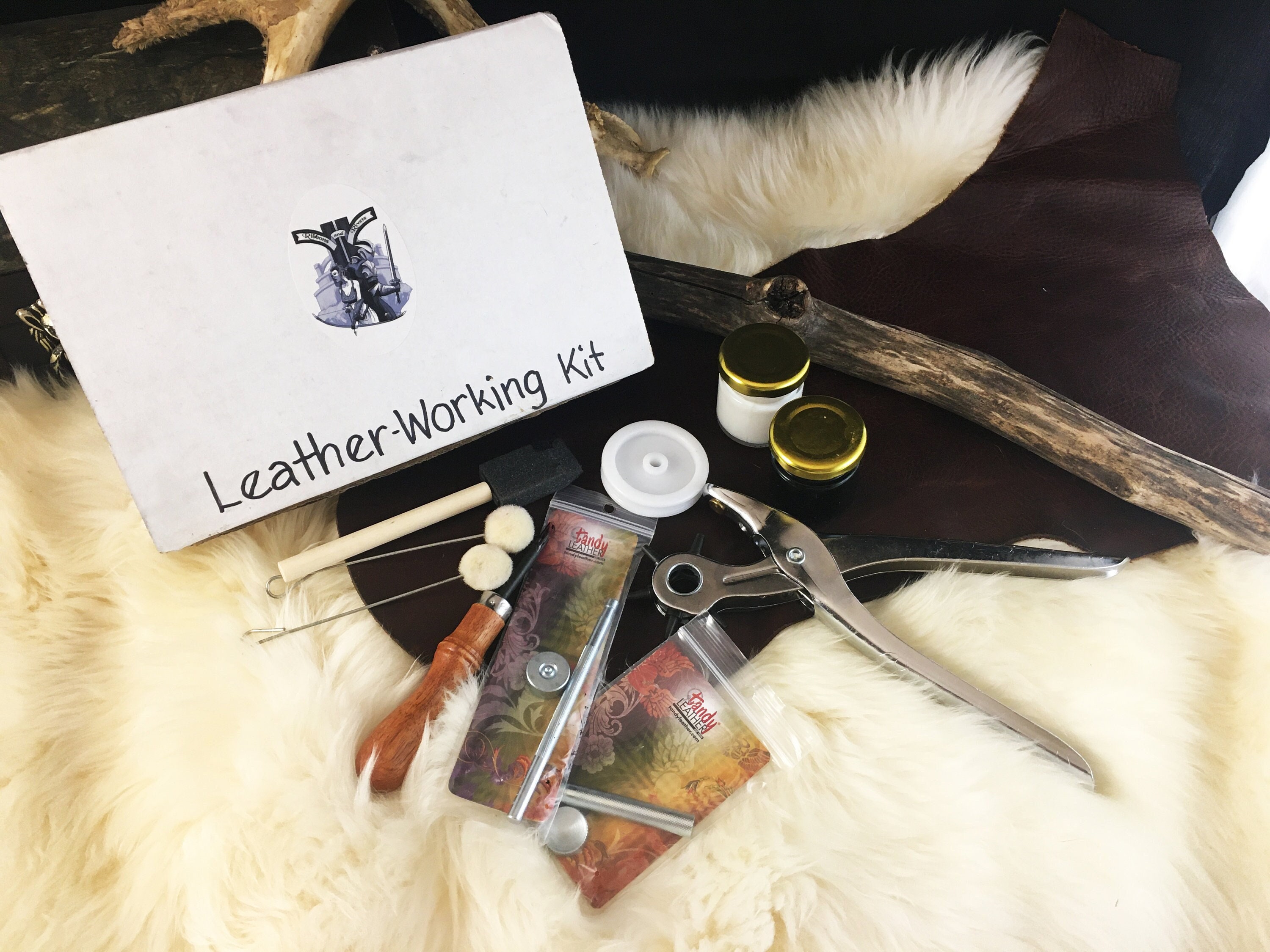 Leather Sewing Kit Leathercraft Repair Kit Leatherworking Stitching Kit 