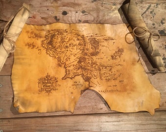 Leather Lord of the Rings Map
