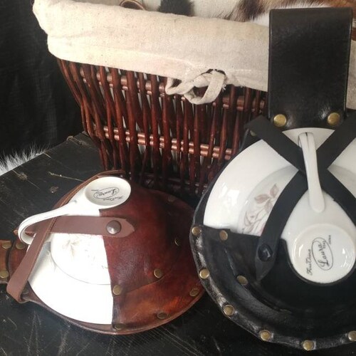 Leather Tea Set Carrier