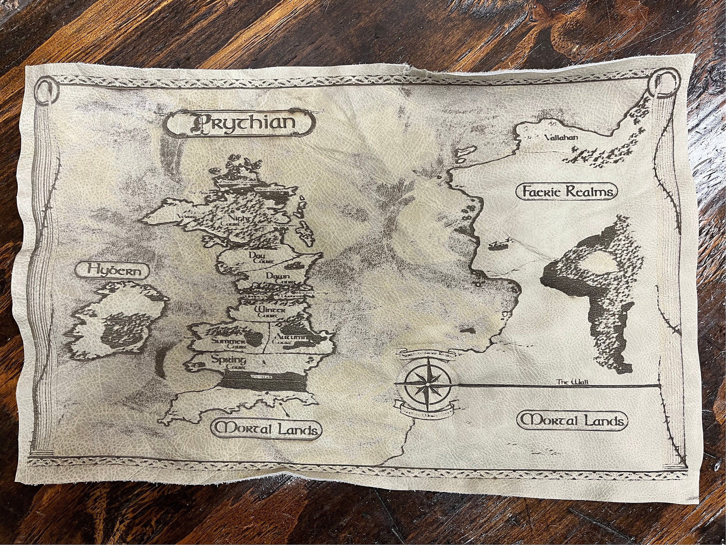 Leather ACOTAR Map - Etsy