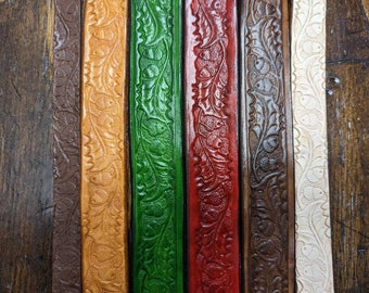 Embossed Leather Belt