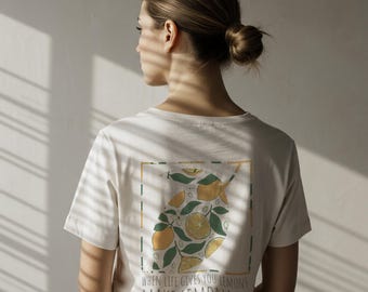 Lemon Graphic Tee: Inspirational Unisex Cotton Shirt