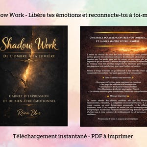 Carnet Shadow Work – Journal d’introspection et de bien-être émotionnel (PDF à imprimer) – Écriture, développement personnel & coloriage