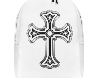 Christian Cross Backpack: Minimalist Faith Travel Bag