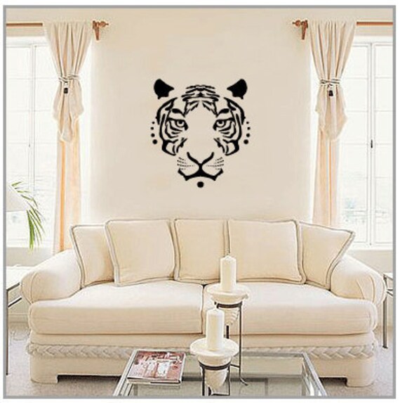 Items similar to TIGER FACE Vinyl Wall Art Decal on Etsy