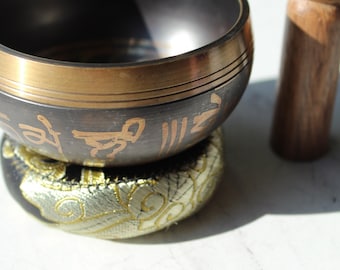 Singing Bowl Set, 3 Inch Sound Bowl Meditation Bowl Meditation Sound Bowl Handcrafted In Nepal for Healing And Mindfulness