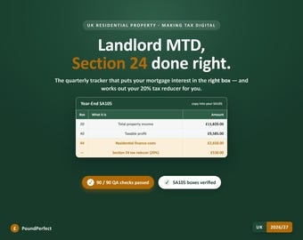 Landlord MTD Spreadsheet | Section 24 Mortgage Interest Tracker (2026/27)