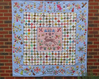 msg Out of the Blue by Margaret Sampson George Exhibition raffle quilt pattern