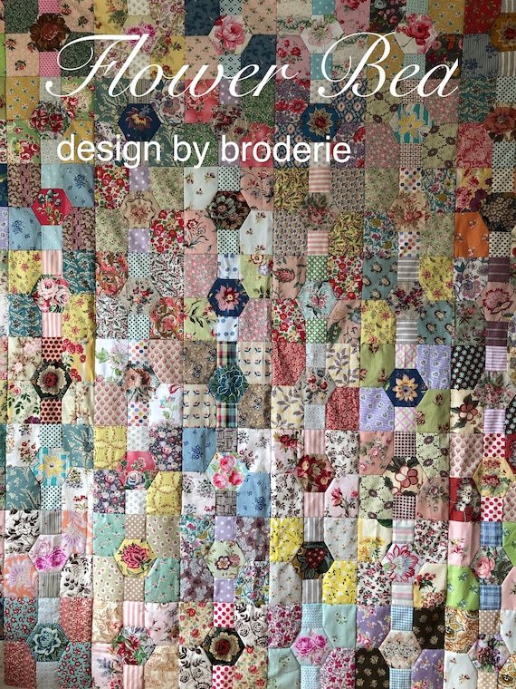 ab digital b Flower Bed quilt pattern by broderie PDF file