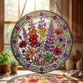 Personalized Mama Garden Suncatcher – Birth Flower Stained Glass Window Hanging – Mother’s Day Gift product logo