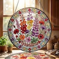 Personalized Mama Garden Suncatcher – Birth Flower Stained Glass Window Hanging – Father's Day Gift product logo