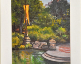 Lakeside Central Park Art, New York City Central Park Print, NYC Art, Manhattan Landscape Art, Central Park Lake Art by P. Tarlow