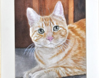 Ginger Cat Art Print - Orange Tabby Art - Independent Artist - Pet