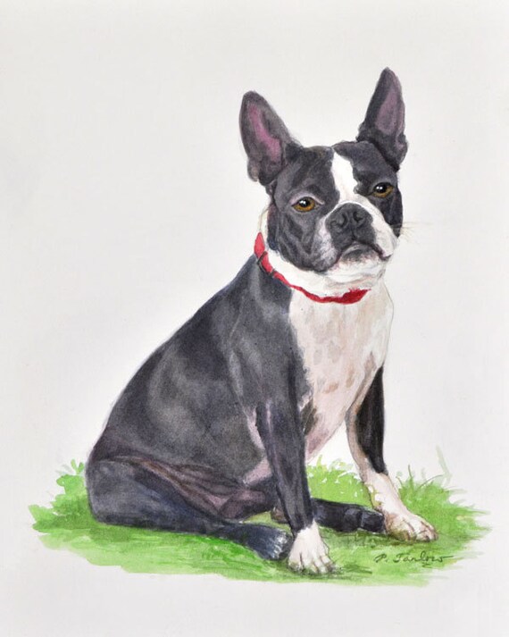 Boston Terrier Umbrella - Watercolor Boston Terrier Umbrella - Watercolor