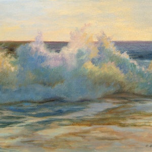 Ocean Waves Beach Art Print, Summer Beach Art, Pacific Seascape Print, Coastal Beach Landscape Art, Landscape Wall Art by P. Tarlow
