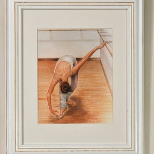 Ballet Dancer Art Print, Ballet Dancer Drawing Art, Ballerina Art, Ballet Dancer Colored Pencil Drawing by P. Tarlow image 3