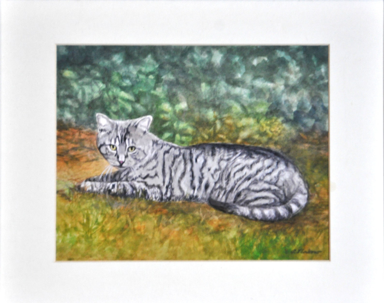 Tabby Cat Art Print Tabby Cat Watercolor Tiger Striped Tabby - Etsy