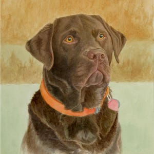 Chocolate Labrador Retriever Art Print, Labrador Art Print, Chocolate Lab Portrait Print, Dog Art Print, Labrador Watercolor by P. Tarlow