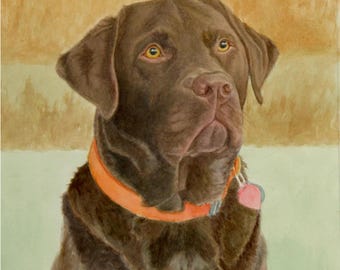 Chocolate Labrador Retriever Art Print, Labrador Art Print, Chocolate Lab Portrait Print, Dog Art Print, Labrador Watercolor by P. Tarlow