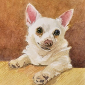 Chihuahua Art Print, Chihuahua Portrait Art, Chihuahua Watercolor, Home Decor Wall Art, Dog Print from an Original Watercolor by P. Tarlow