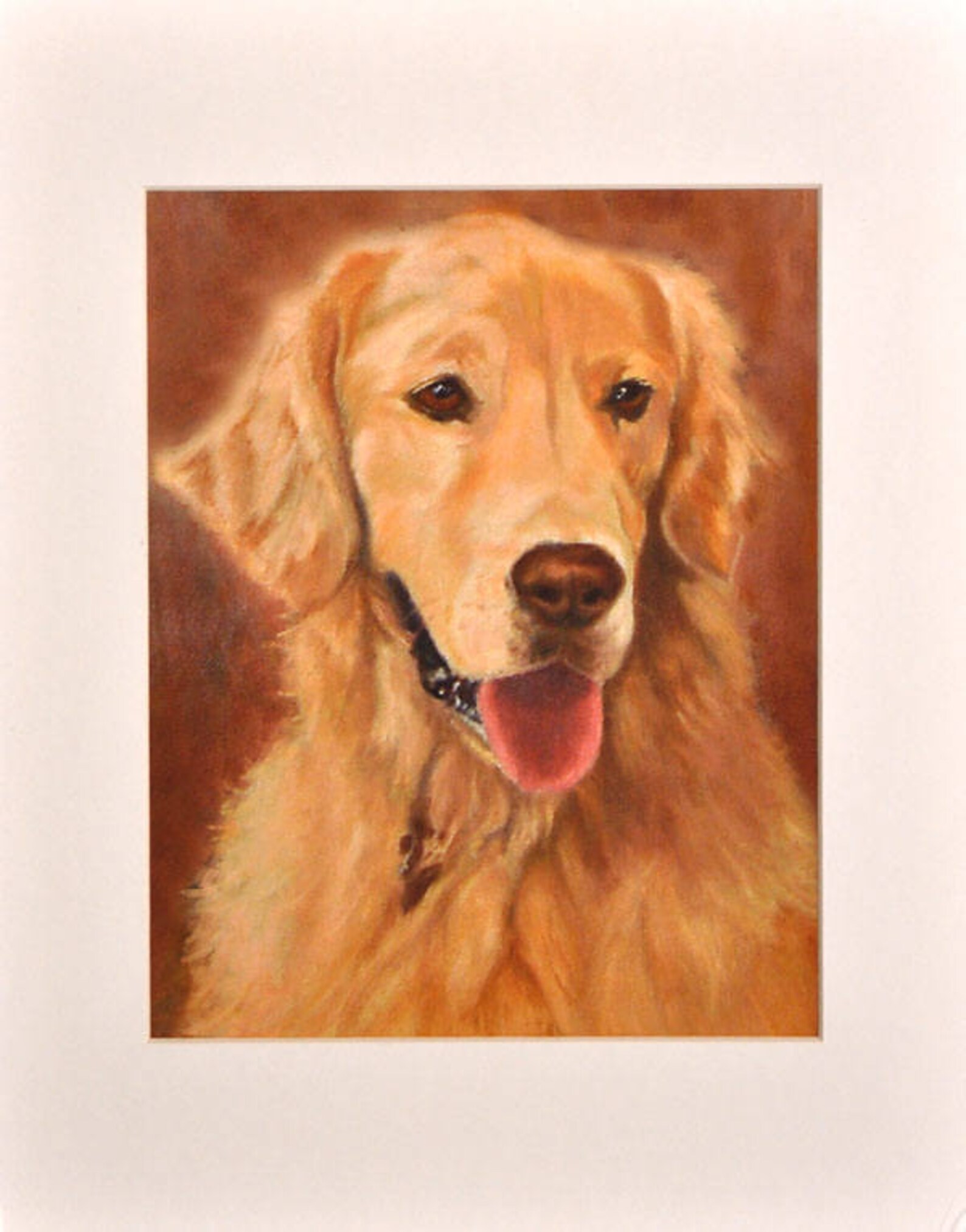 Golden Retriever Portrait Art Print, Happy Dog Home Decor Wall Art ...