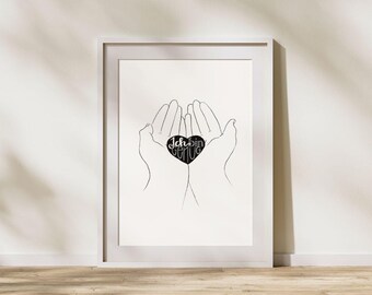Mindset Poster „Ich bin genug“ | Affirmationsposter | Kunstdruck Poster | Achtsamkeit & Selbstfürsorge | Wanddekoration