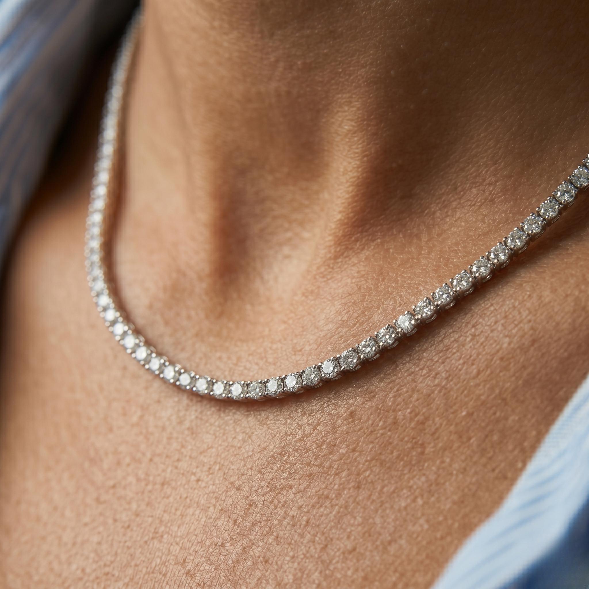 Silver Choker Necklace - Etsy