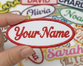 Custom Embroidered Name Patch, Personalized Iron-On Applique