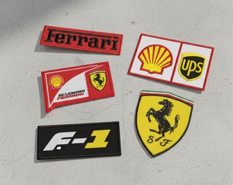 Motorsport Racing Patch: Embroidered Iron-On or Sew-On for Jacket or Bag, Scuderia Ferrari Embroidery, Racing Patch Hook