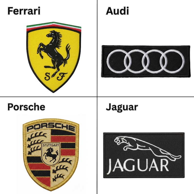 Embroidered Supercar Logo Patch, Iron-on Automotive Patches - Etsy