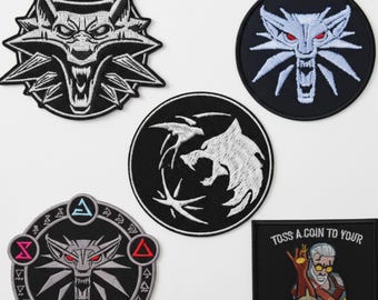 The Witcher Embroidered Patches: Monster Hunter Game Patch Set, Iron On Applique for Jackets
