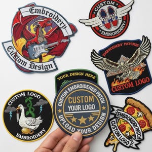 Custom Logo Embroidered Patch | Personalized Name Tag Patches | Custom Velcro Patch | Iron On Patches for Jackets, Hats, Bags & Uniforms