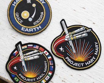 Project Hail Mary Mission Patch | Ryland Grace Cosplay Iron-On Printed & Embroidered Patch