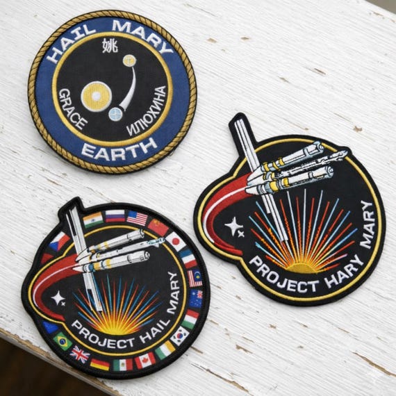 Project Hail Mary Mission Patch | Ryland Grace Cosplay Iron-On Printed & Embroidered Patch