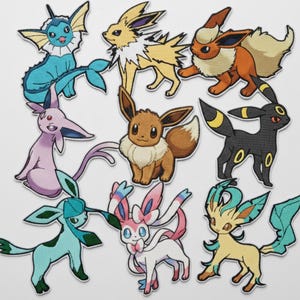 Eevee patch Pokemon iron on patch sew on patch anime cartoon patch bag patch Pokemon decal Cosplay kids costume gifts custom patch